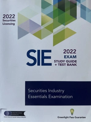 SIE Securities Industry Essentials Exam Study Guide 2022 + Test Bank *EXCELLENT* - Image 1 of 3