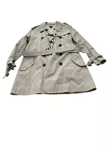 Witchery Womens Beige Double Brested Belted Trenchcoat Size 14 GC - Picture 1 of 14