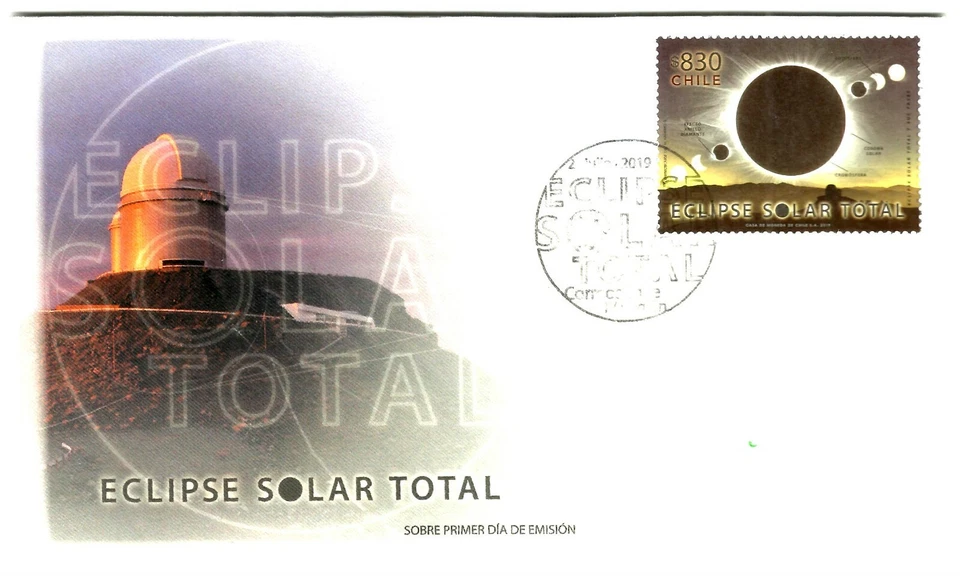 SOLAR ECLIPSE 2019, CHILE-ARGENTINA, FDC, SHIPPED FROM THE USA, LIMITED UNITS!!! - Image 1 of 1