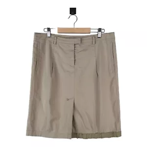 Women's Vintage PRADA Skirt Midi Red Tab Beige Size IT44 - Picture 1 of 12