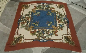 Sergio Tacchini Foulard 86x86 vintage woman Italy polyester brown frutti bosco - Picture 1 of 1