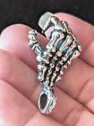 Skeleton Claws Hand Heavy Duty Sterling Silver .925 Charm pendant 13.4 grams
