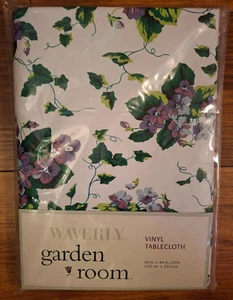 Waverly Garden Room Sweet Violet Floral Tablecloth Heirloom Collection 60" x 84 - Picture 1 of 4
