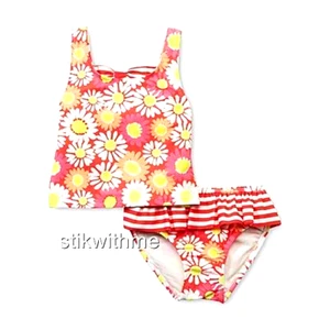 Toddler SWIMWEAR SET: NEON Floral Tankini Top & Swim Bottoms [4 T]  NEW  Free Sh - Picture 1 of 1