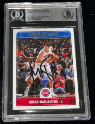 Boban Marjanovic "Free Chicken" 2017-18 Panini Signed Auto Card BGS Beckett Rare - Image 1 of 2
