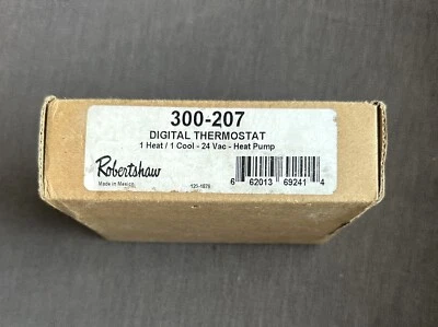 Robertshaw 300-207 数字不可编程恒温器 1H/1C 适用于热泵 — 第 1/4 张图片