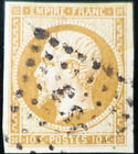 RARE! ROMANES LETTER DS3 on N°13B LIGHT BROWN obliterated