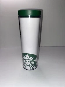 Starbucks White Mermaid Insulated Travel Coffee Mug Cup Tumbler 16 oz 2014 - Picture 1 of 12