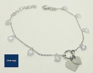 Bracciale Donna in Argento con cuori e swarosky bianchi - Foto 1 di 6
