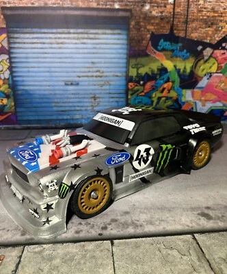 Custom 1/10 Rc Ken Block 1965 mustang hoonicorn v2 Climbkhana Hoonigan Artr - Image 1 of 4