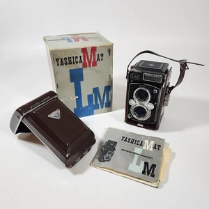 Yashica Mat LM 6x6 Camera Case & Original Box 120 Medium Format Film Copal TLR - Picture 1 of 24