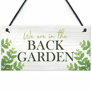 Back Garden Signs Hanging Door Wall Plaque Welcome Sign Home Decor Family Gift - Picture 1 of 9