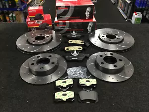 FOR FORD FIESTA ST-3 MK7 B299 FRONT REAR BREMBO DRILLED GROOVED BRAKE DISCS PADS - Picture 1 of 4