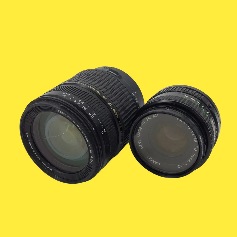 FOR PARTS x2 Tamron AF XR Di (IF) 28-300mm f/3.5-6.3 & Canon FD 50mm f/1.8 #3183 - Image 1 of 4