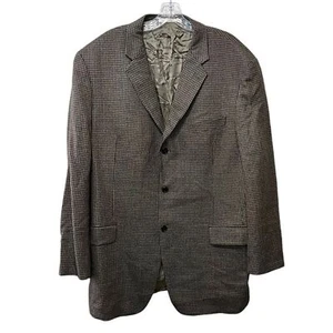 Men's Joseph Abboud 3 Button Tweed Tan/Brown Wool Blazer Size 44L - Picture 1 of 10