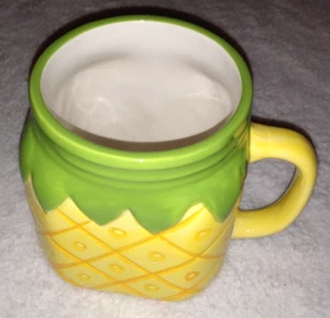Baum Bros Tutti Fruity Pineapple Mug Large 20oz Ceramic Coffee Mug - Picture 1 of 9