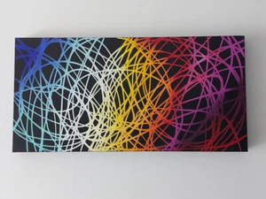 Original Painting by Visionary Abstractionist Kyle Petrucelli - Measures: 15x 30 - Picture 1 of 4