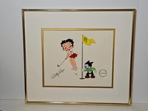 Betty Boop Golf "Par For The Course" Animation Art Cel Signed Fleischer Limited - Picture 1 of 10