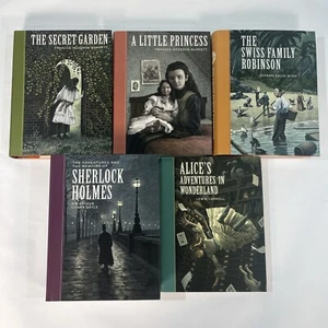 Classic Children’s Book Bundle x5 - Secret Garden, Sherlock Holmes, Alice & More - Picture 1 of 12