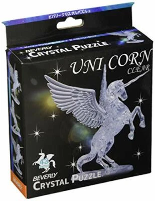 Rompecabezas de cristal Beverly 3D unicornio transparente - 43 piezas Foto 1 de 4