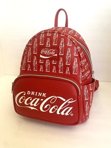 Funko Coca-Cola Red White Mini Backpack With All Over Bottle Coca-Cola Print - Picture 1 of 7
