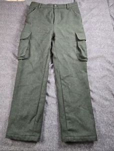 Cabelas Dry Wool Plus Pantalone Uomo Taglia 34 Reg Cargo Verde - Foto 1 di 9