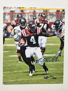 David Wilson Virginia Tech Hokies - Signed 8x10 - #'d 97/100 - New York Giants - Picture 1 of 7