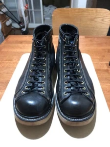 Thorogood Monkey Boots Black Leather US9E Used From Japan - Picture 1 of 7