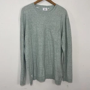 WESC Pullover Sweater arvid CrewNeck knit Cotton L Large Blue Men’s long sleeve - Picture 1 of 9