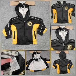 VTG Boston Bruins Reebok Boys 2T 2 Years T Toddler NHL Hockey Windbreaker Jacket - Picture 1 of 12
