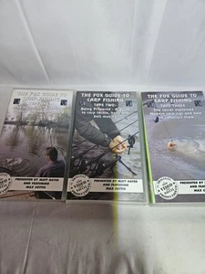 THE FOX GUIDE TO CARP FISHING x 3 VHS TAPES 1. 2.3. MATT HAYES MAX COTTIS - Picture 1 of 11
