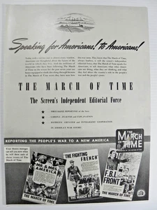 1942 The March of Time Wochenschau Druckanzeige WWII "Speaking for Americans!" - Bild 1 von 7