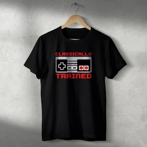 Klassisch trainiert - Unisex T-Shirt Retro Spielekonsole Spaß Geschenk - Bild 1 von 4