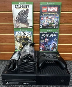 Microsoft Xbox One 500 GB Black Console 1540 w/ Controller & 4 Games - Picture 1 of 14