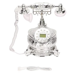 European Style Retro Telephone Classic Rotating Dial Vintage Wired Landline T FY - Afbeelding 1 van 22