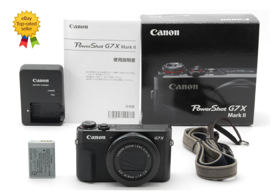 Canon PowerShot G7 X Mark II ii 20.1MP Digital Camera JAPAN [TOP MINT w/Box] - Image 1 of 4
