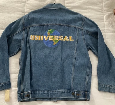 Vintage Universal Studios Denim Jean Jacket 80s 90s Sz Large, original price tag - Image 1 of 4