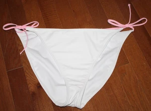 Parte inferior de bikini de cuerda blanca y rosa No Boundaries Juniors talla XXL (20) *NUEVA SIN ETIQUETAS* - Imagen 1 de 3