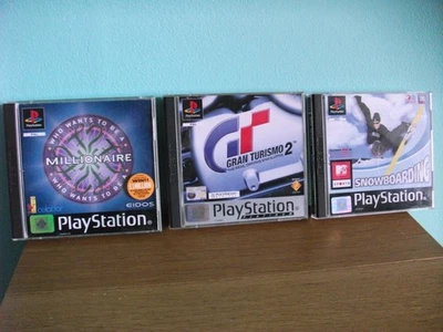 Playstation 1 Games Bundle X3,Millionaire,Snowboarding,Gran Turismo 2 (2CD) - Image 1 of 4