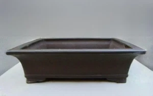Japanese Bonsai pot TOKONAME NEZU Unglazed Rectangular Extra large W47cm YAMAAKI - Picture 1 of 6