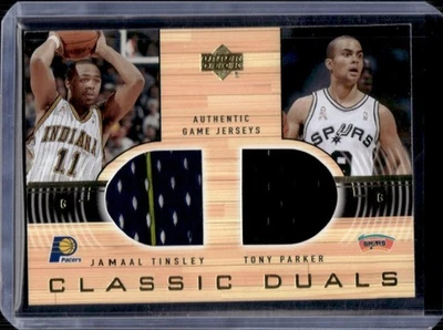 2001-02 Upper Deck Jamaal Tinsley Tony Parker Clásico Doble Camisetas #JT/TP EE. UU. Foto 1 de 2