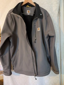Carhartt Jacket Mens XL Gray Crowley Full Zip  Lined Softshell Workwear - Picture 1 of 17