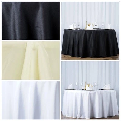 10 pcs 108" Round Premium Polyester Tablecloths Wedding Party Table Linens - Image 1 of 3