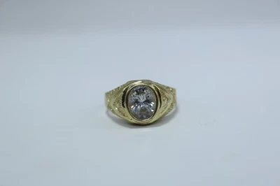 Anillo de oro amarillo de 14K para hombre, 5,2 gramos, talla 10 Foto 1 de 4