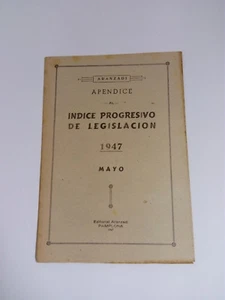 Aranzadi Appendix To The Progressive Index Of Legislation 1947 - May. - Picture 1 of 1