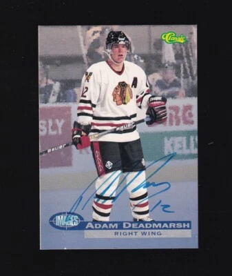 1995 Classic Images Adam Deadmarsh Autograph #NNO Chicago Blackhawks - Image 1 of 2