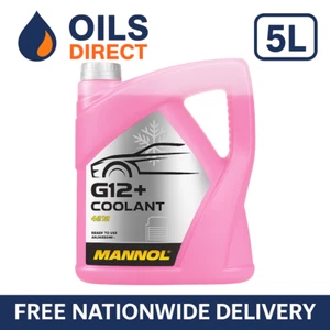 Mannol G12+ Red Antifreeze/Coolant Ready Mixed 4212 5L - Picture 1 of 5