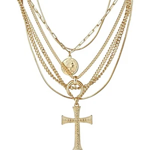 Hypoallergenic Gold-Plated Layered Necklace for Stylish Women – Perfect Gift! - Picture 1 of 1