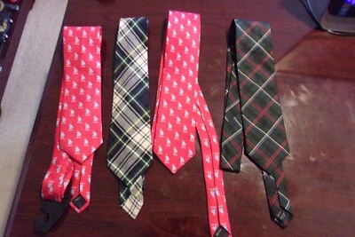 4 TIES (SILK.WOOL) 2 NEW. 2 PREOWNED. ELEPHANT (2). JOSEPH A. BANK (1)HANDMADE 1 - Image 1 of 4