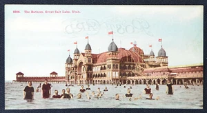 Tarjeta postal PC Bathers Great Salt Lake Utah UT circa 1905 sin usar tamaño 5,5 x 2,75 - Imagen 1 de 1